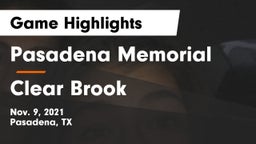 Pasadena Memorial  vs Clear Brook  Game Highlights - Nov. 9, 2021