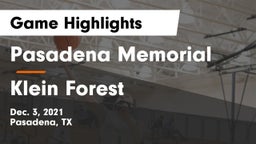 Pasadena Memorial  vs Klein Forest  Game Highlights - Dec. 3, 2021