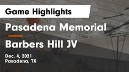 Pasadena Memorial  vs Barbers Hill JV Game Highlights - Dec. 4, 2021
