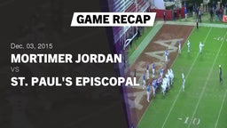 Recap: Mortimer Jordan  vs. St. Paul's Episcopal  2015