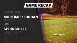 Recap: Mortimer Jordan  vs. Springville  2016