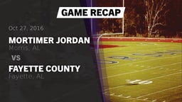 Recap: Mortimer Jordan  vs. Fayette County  2016