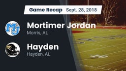 Recap: Mortimer Jordan  vs. Hayden  2018