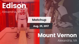 Matchup: Edison  vs. Mount Vernon   2017