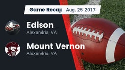 Recap: Edison  vs. Mount Vernon   2017