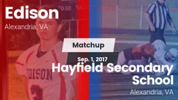 Matchup: Edison  vs. Hayfield Secondary School 2017