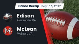 Recap: Edison  vs. McLean  2017