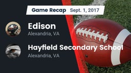 Recap: Edison  vs. Hayfield Secondary School 2017