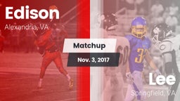 Matchup: Edison  vs. Lee  2017