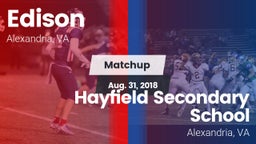 Matchup: Edison  vs. Hayfield Secondary School 2018