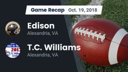 Recap: Edison  vs. T.C. Williams 2018