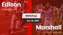 Matchup: Edison  vs. Marshall  2018