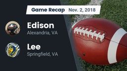 Recap: Edison  vs. Lee  2018