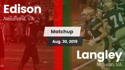 Matchup: Edison  vs. Langley  2019
