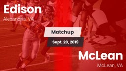 Matchup: Edison  vs. McLean  2019