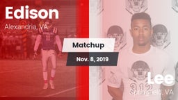 Matchup: Edison  vs. Lee  2019