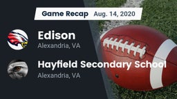Recap: Edison  vs. Hayfield Secondary School 2020