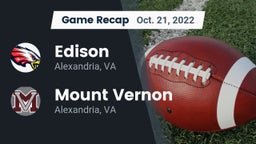 Recap: Edison  vs. Mount Vernon   2022