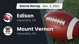Recap: Edison  vs. Mount Vernon   2023