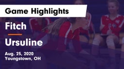 Fitch  vs Ursuline Game Highlights - Aug. 25, 2020