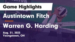 Austintown Fitch  vs Warren G. Harding  Game Highlights - Aug. 31, 2023
