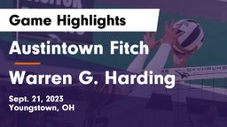 Austintown Fitch  vs Warren G. Harding  Game Highlights - Sept. 21, 2023