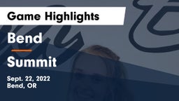 Bend  vs Summit  Game Highlights - Sept. 22, 2022