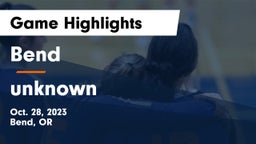 Bend  vs unknown Game Highlights - Oct. 28, 2023