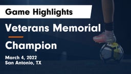 Veterans Memorial vs Champion  Game Highlights - March 4, 2022