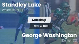 Matchup: Standley Lake High vs. George Washington  2016
