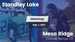 Matchup: Standley Lake High vs. Mesa Ridge  2017