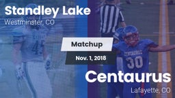 Matchup: Standley Lake High vs. Centaurus  2018