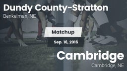 Matchup: Dundy County High vs. Cambridge  2016