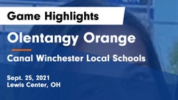 Olentangy Orange  vs Canal Winchester Local Schools Game Highlights - Sept. 25, 2021