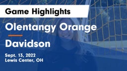 Olentangy Orange  vs Davidson  Game Highlights - Sept. 13, 2022