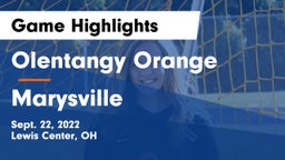 Olentangy Orange  vs Marysville  Game Highlights - Sept. 22, 2022