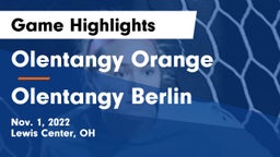 Olentangy Orange  vs Olentangy Berlin  Game Highlights - Nov. 1, 2022