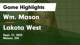 Wm. Mason  vs Lakota West  Game Highlights - Sept. 21, 2023