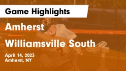 Amherst  vs Williamsville South  Game Highlights - April 14, 2023