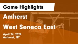 Amherst  vs West Seneca East  Game Highlights - April 24, 2024