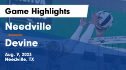 Needville  vs Devine  Game Highlights - Aug. 9, 2023