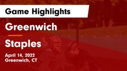 Greenwich  vs Staples  Game Highlights - April 14, 2022