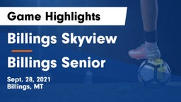 Billings Skyview  vs Billings Senior  Game Highlights - Sept. 28, 2021