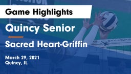 Quincy Senior  vs Sacred Heart-Griffin  Game Highlights - March 29, 2021