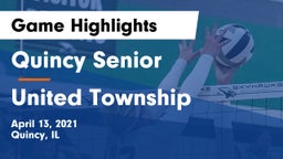 Quincy Senior  vs United Township Game Highlights - April 13, 2021