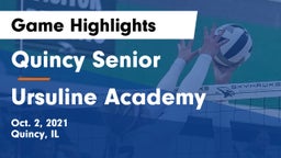 Quincy Senior  vs Ursuline Academy  Game Highlights - Oct. 2, 2021