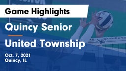 Quincy Senior  vs United Township Game Highlights - Oct. 7, 2021