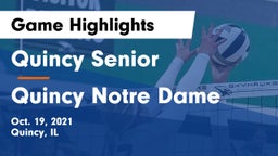 Quincy Senior  vs Quincy Notre Dame Game Highlights - Oct. 19, 2021