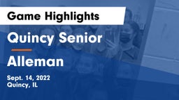 Quincy Senior  vs Alleman  Game Highlights - Sept. 14, 2022