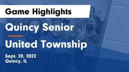 Quincy Senior  vs United Township Game Highlights - Sept. 20, 2022